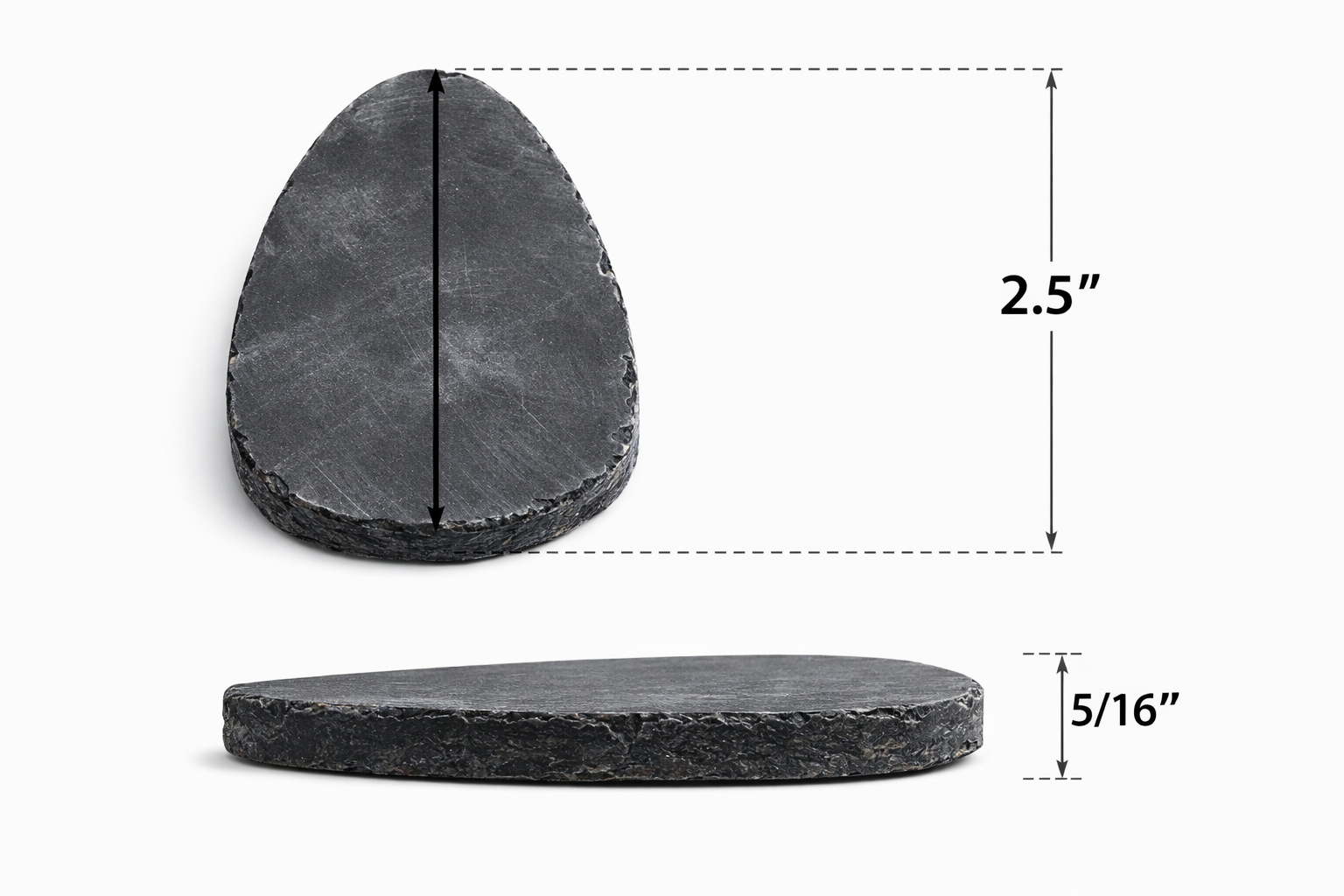 2.5" Black Obsidian Preshaped Slab